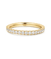 Gold Plated Cubic Zirconia Enternity Band Ring - Sz. 6